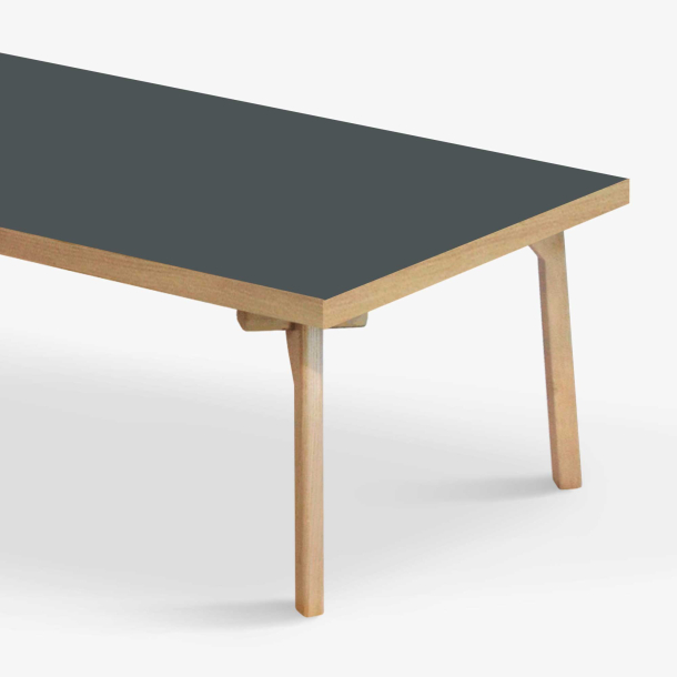 Domusnord Sofabord Room Lounge Table  med linoleum og eg kant 140x70