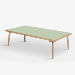 Domusnord Sofabord Room Lounge Table  med linoleum og eg kant 140x70