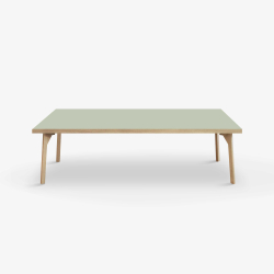Domusnord Sofabord Room Lounge Table  med linoleum og eg kant 140x70