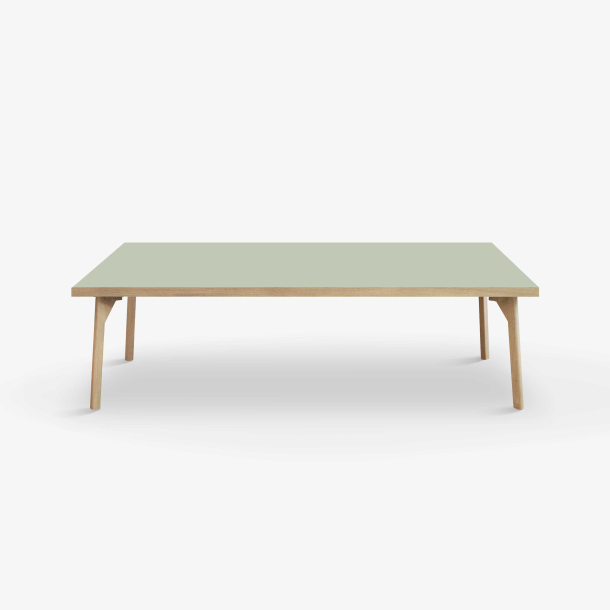 Domusnord Sofabord Room Lounge Table  med linoleum og eg kant 140x70