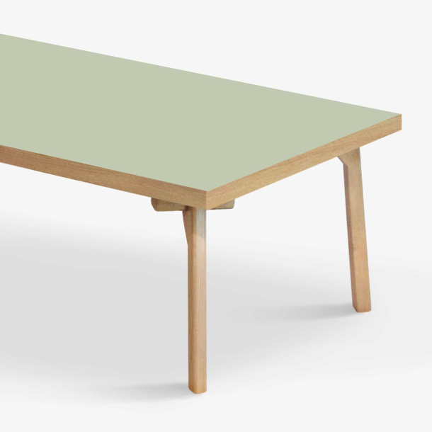 Domusnord Sofabord Room Lounge Table  med linoleum og eg kant 140x70