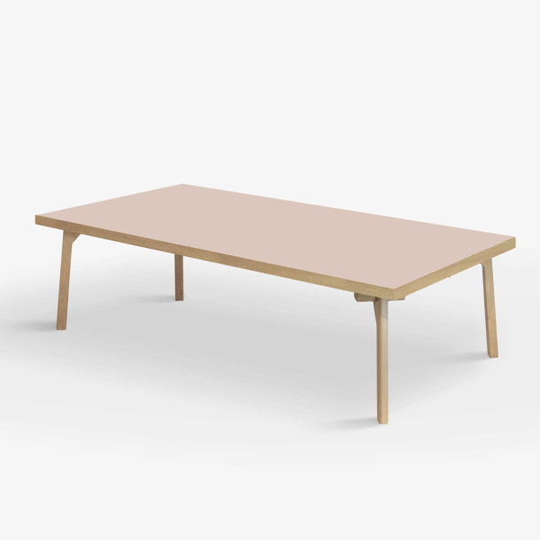 Domusnord Sofabord Room Lounge Table  med linoleum og eg kant 140x70