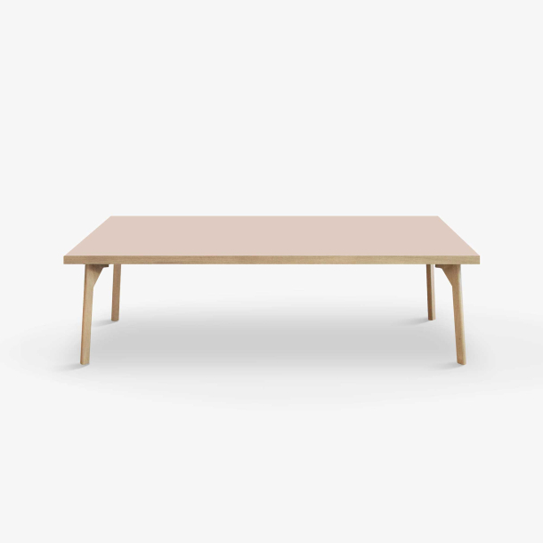 Domusnord Sofabord Room Lounge Table  med linoleum og eg kant 140x70