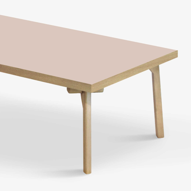 Domusnord Sofabord Room Lounge Table  med linoleum og eg kant 140x70