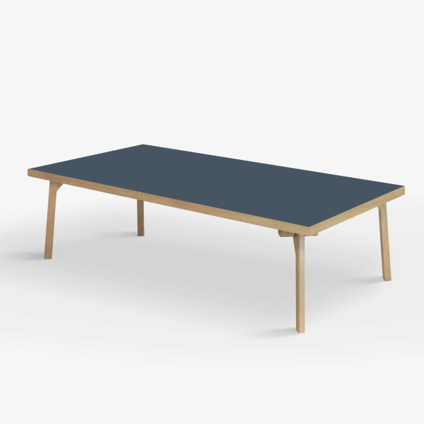 Domusnord Sofabord Room Lounge Table  med linoleum og eg kant 140x70