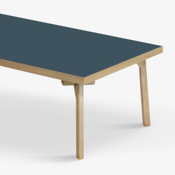 Domusnord Sofabord Room Lounge Table  med linoleum og eg kant 140x70