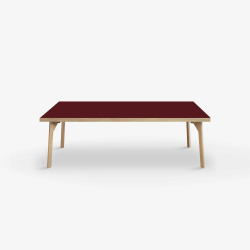 Domusnord Sofabord Room Lounge Table  med linoleum og eg kant 120x60