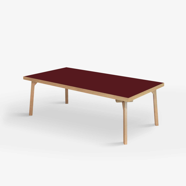 Domusnord Sofabord Room Lounge Table  med linoleum og eg kant 120x60