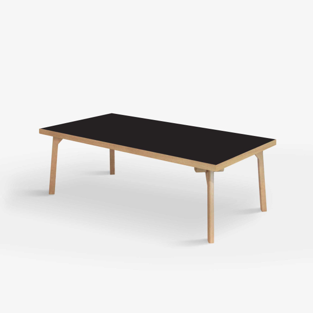 Domusnord Sofabord Room Lounge Table  med linoleum og eg kant 120x60