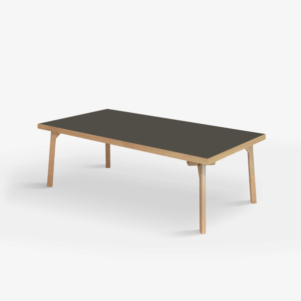 Domusnord Sofabord Room Lounge Table  med linoleum og eg kant 120x60