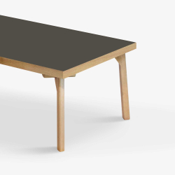 Domusnord Sofabord Room Lounge Table  med linoleum og eg kant 120x60