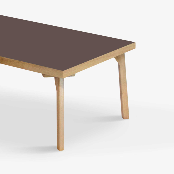 Domusnord Sofabord Room Lounge Table  med linoleum og eg kant 120x60