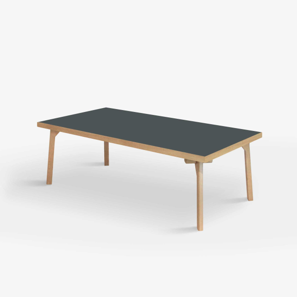 Domusnord Sofabord Room Lounge Table  med linoleum og eg kant 120x60
