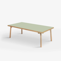 Domusnord Sofabord Room Lounge Table  med linoleum og eg kant 120x60