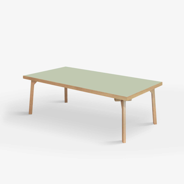 Domusnord Sofabord Room Lounge Table  med linoleum og eg kant 120x60
