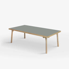 Domusnord Coffee table Room Lounge Table - with linoleum and oak edge 120x60