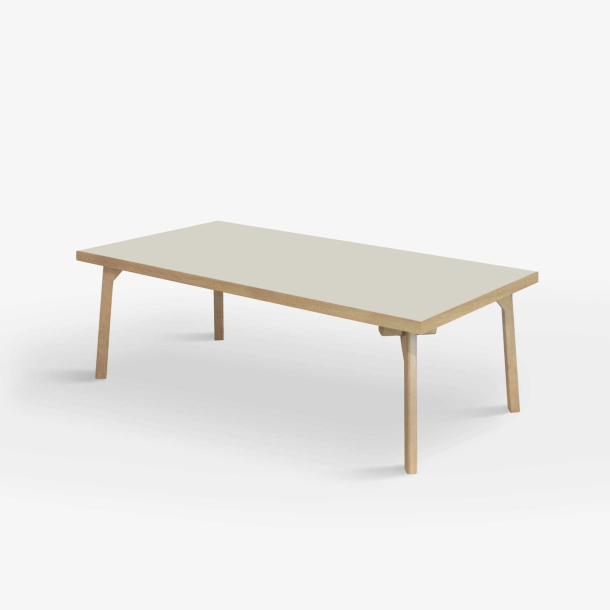 Domusnord Sofabord Room Lounge Table  med linoleum og eg kant 120x60