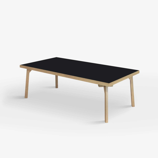 Domusnord Sofabord Room Lounge Table  med linoleum og eg kant 120x60