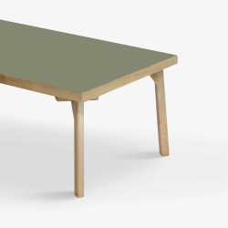 Domusnord Sofabord Room Lounge Table  med linoleum og eg kant 120x60