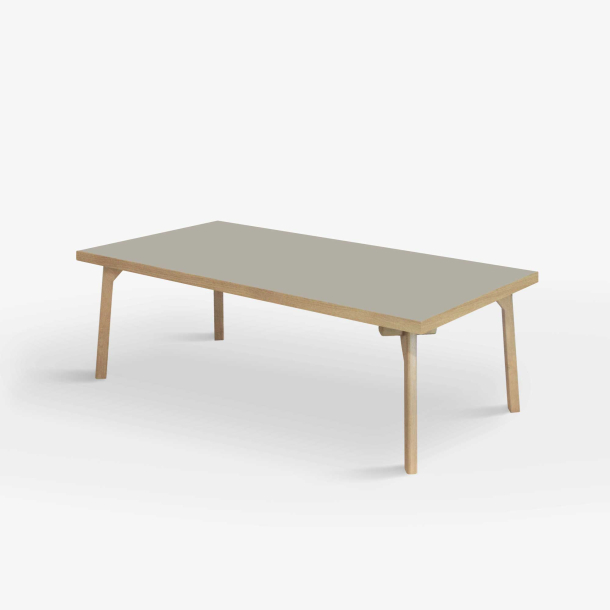Domusnord Sofabord Room Lounge Table  med linoleum og eg kant 120x60