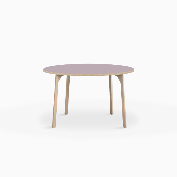 Domusnord Room rundt Linoleums Spisebord i eg 90 cm i 19 farver