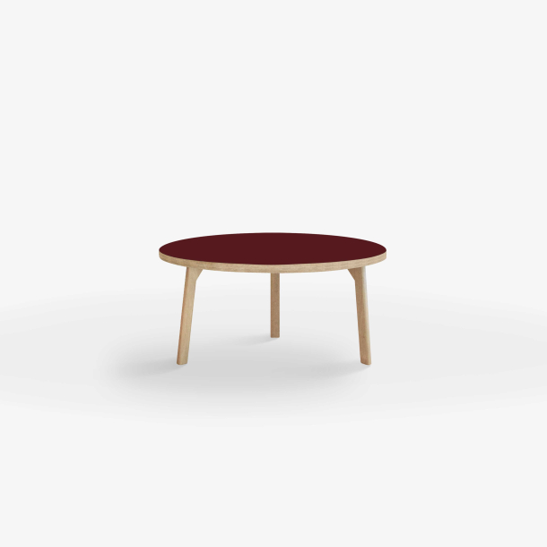 Domusnord Rundt Sofabord Room Round Lounge Table  med linoleum og eg kant 75