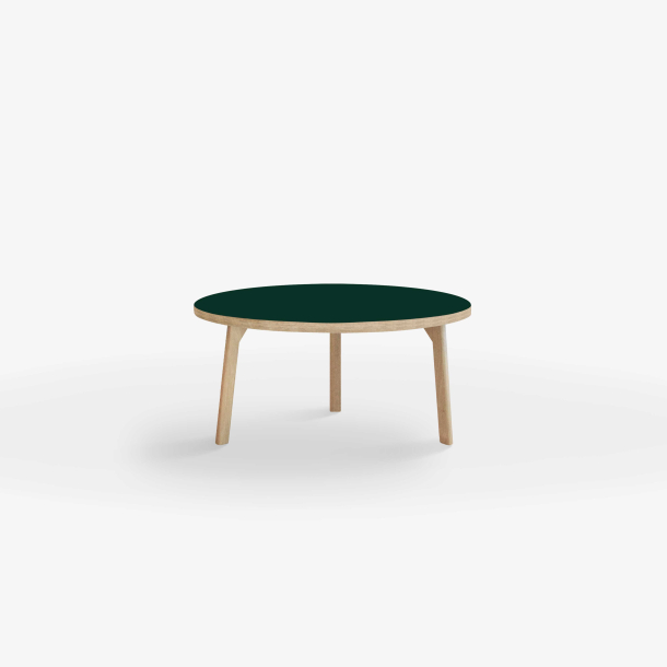 Domusnord Rundt Sofabord Room Round Lounge Table  med linoleum og eg kant 75