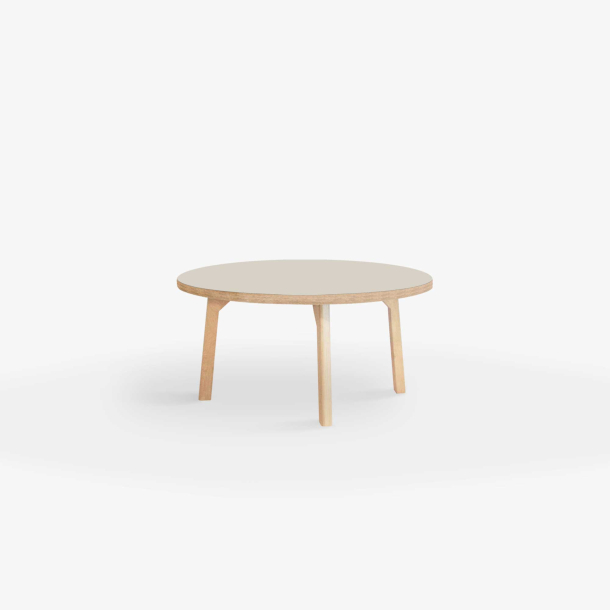 Domusnord Rundt Sofabord Room Round Lounge Table  med linoleum og eg kant 75
