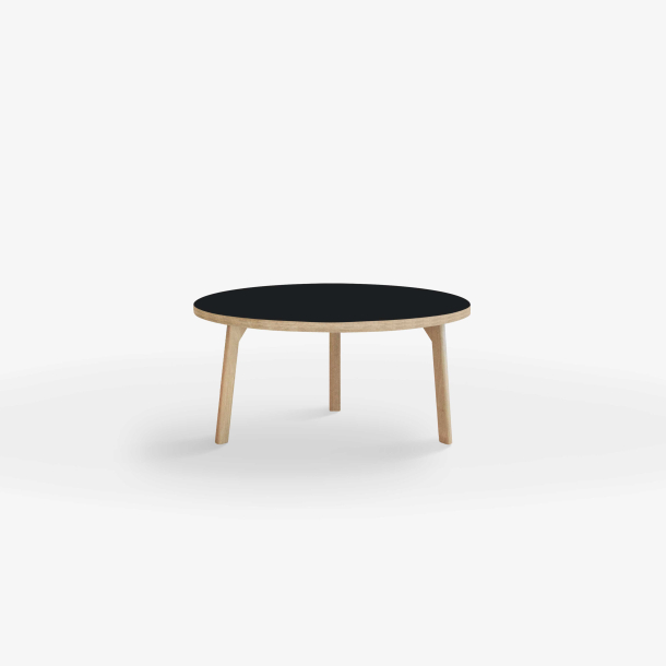 Domusnord Rundt Sofabord Room Round Lounge Table  med linoleum og eg kant 75
