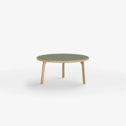 Domusnord Rundt Sofabord Room Round Lounge Table  med linoleum og eg kant 75