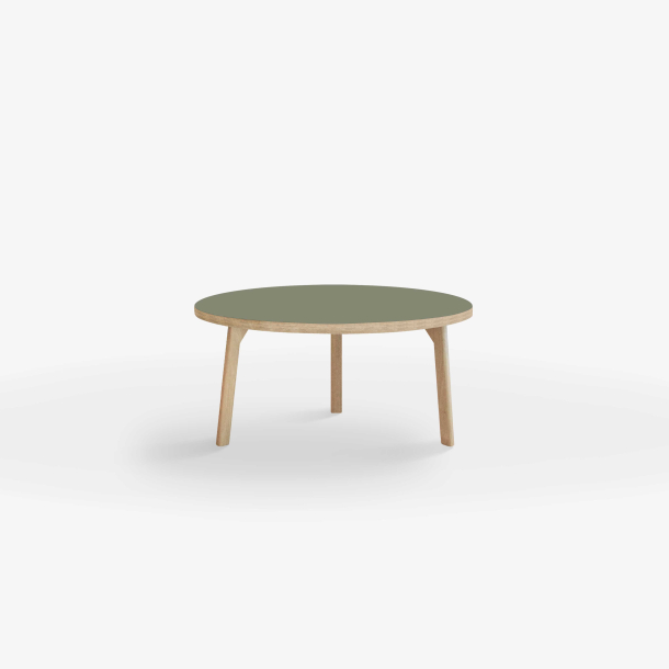 Domusnord Rundt Sofabord Room Round Lounge Table  med linoleum og eg kant 75