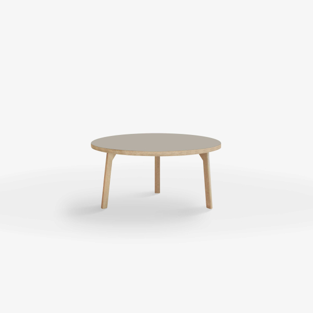 Domusnord Rundt Sofabord Room Round Lounge Table  med linoleum og eg kant 75