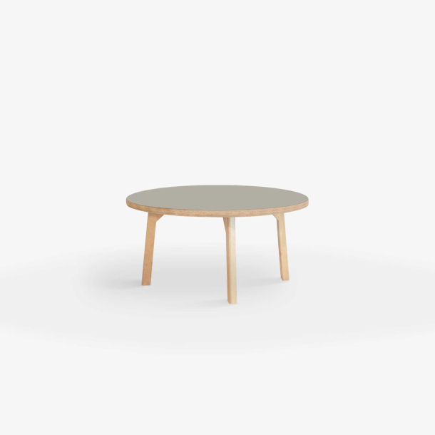 Domusnord Rundt Sofabord Room Round Lounge Table  med linoleum og eg kant 75
