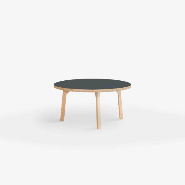 Domusnord Rundt Sofabord Room Round Lounge Table  med linoleum og eg kant 75