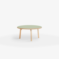 Domusnord Rundt Sofabord Room Round Lounge Table  med linoleum og eg kant 75