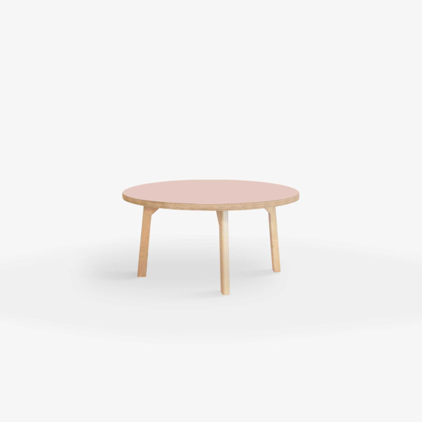 Domusnord Rundt Sofabord Room Round Lounge Table  med linoleum og eg kant 75