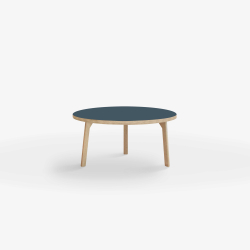 Domusnord Rundt Sofabord Room Round Lounge Table  med linoleum og eg kant 75