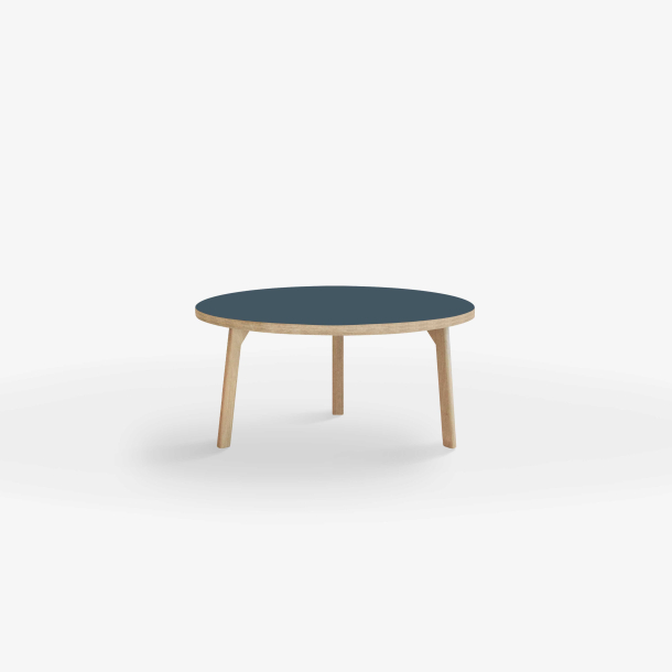 Domusnord Rundt Sofabord Room Round Lounge Table  med linoleum og eg kant 75