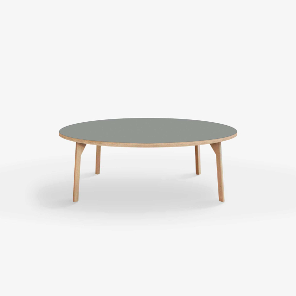 Domusnord Rundt Sofabord Room Round Lounge Table  med linoleum og eg kant 105