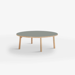 Domusnord Rundt Sofabord Room Round Lounge Table  med linoleum og eg kant 105