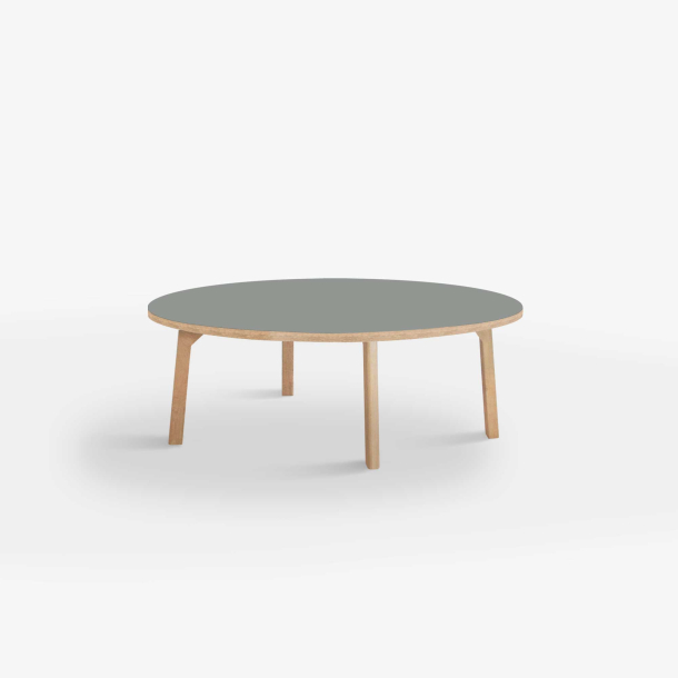 Domusnord Rundt Sofabord Room Round Lounge Table  med linoleum og eg kant 105