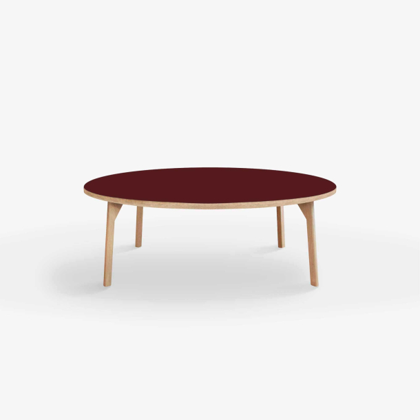 Domusnord Rundt Sofabord Room Round Lounge Table  med linoleum og eg kant 105