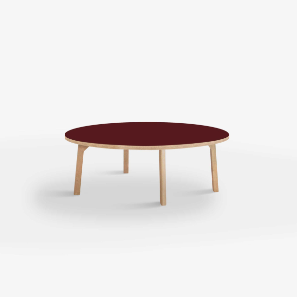 Domusnord Rundt Sofabord Room Round Lounge Table  med linoleum og eg kant 105