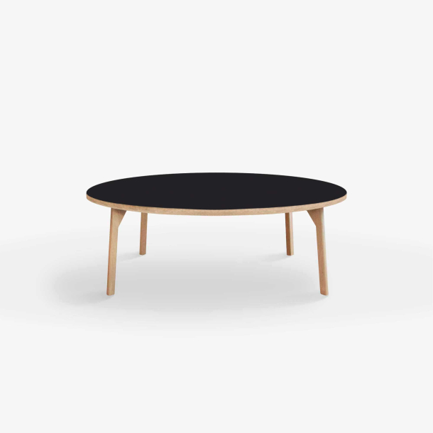 Domusnord Rundt Sofabord Room Round Lounge Table  med linoleum og eg kant 105