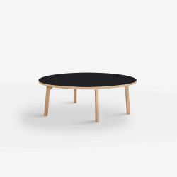 Domusnord Rundt Sofabord Room Round Lounge Table  med linoleum og eg kant 105
