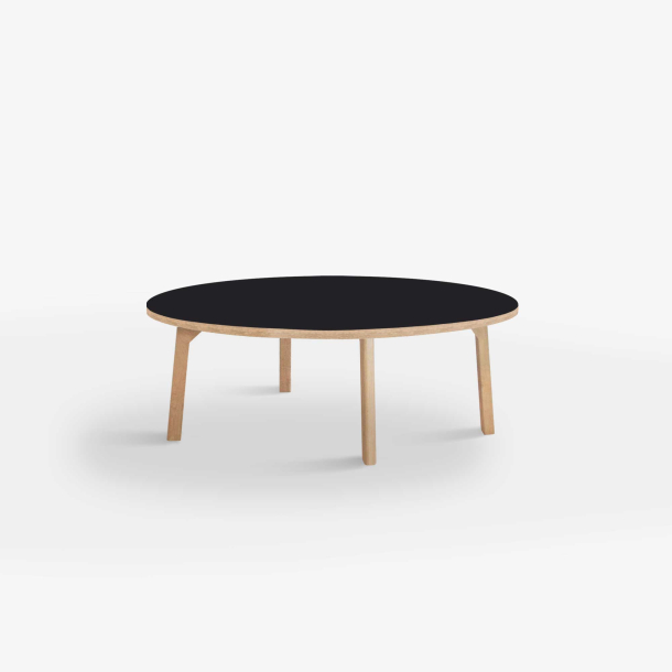 Domusnord Rundt Sofabord Room Round Lounge Table  med linoleum og eg kant 105