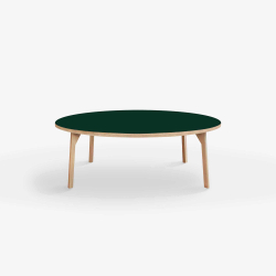 Domusnord Rundt Sofabord Room Round Lounge Table  med linoleum og eg kant 105