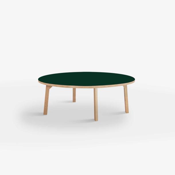 Domusnord Rundt Sofabord Room Round Lounge Table  med linoleum og eg kant 105