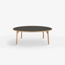 Domusnord Rundt Sofabord Room Round Lounge Table  med linoleum og eg kant 105