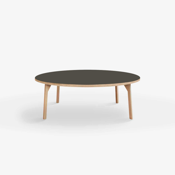Domusnord Rundt Sofabord Room Round Lounge Table  med linoleum og eg kant 105